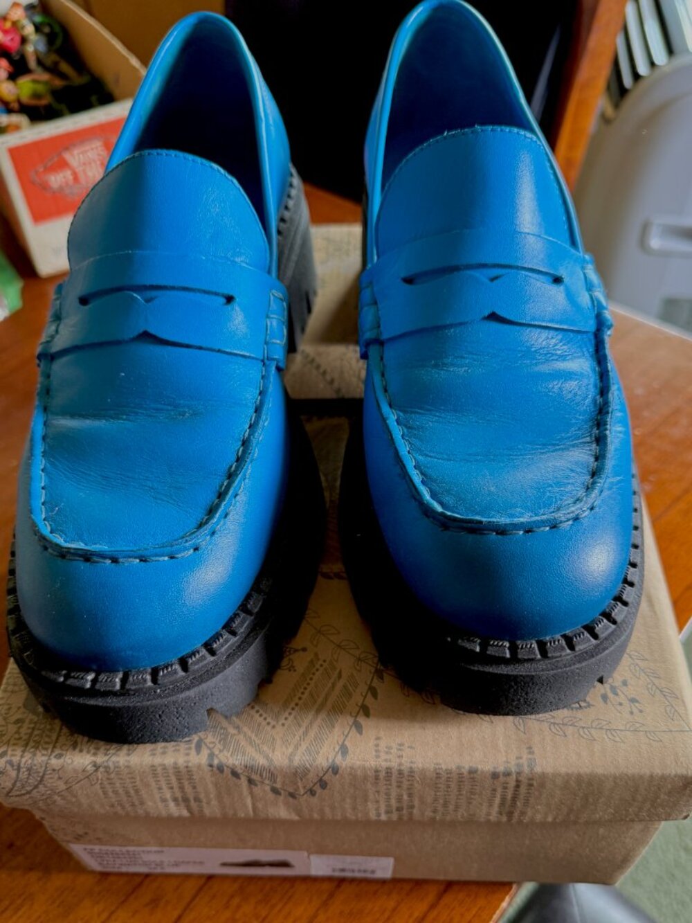 Free People Lyra Lug Sole Loafers - Baywatch Blue - Picture 5 of 5